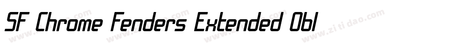 SF Chrome Fenders Extended Oblique字体转换